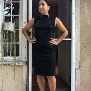 Calvin Klein Size 10 Medium Black Zipper Dress